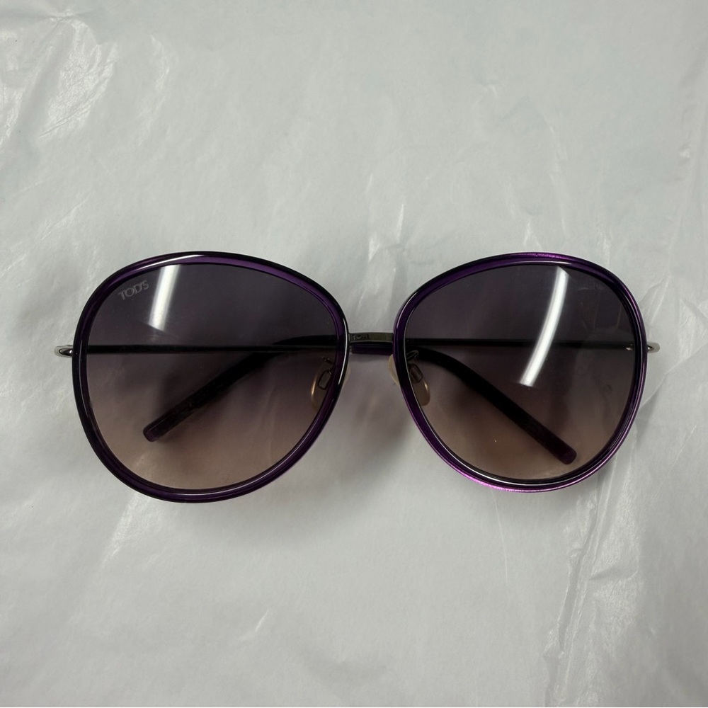 TOD’s Womens Purple Oval Oversized Sunglasses TO9046